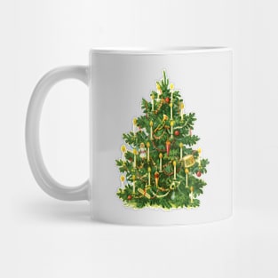 Decorated Xmas tree with candles Mug